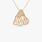 Fluid Bloom Diamond Pendant
