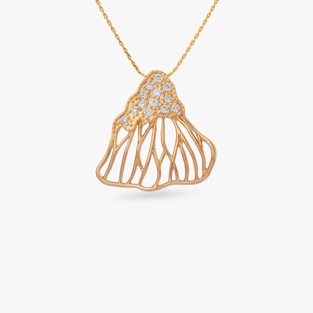 Fluid Bloom Diamond Pendant