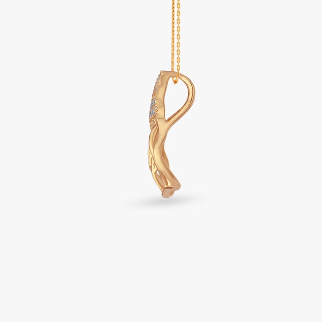 Fluid Bloom Diamond Pendant