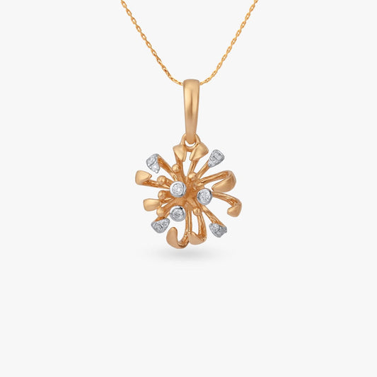 Radiance Drift Diamond Pendant in 18K Yellow Gold, 0.055 ct