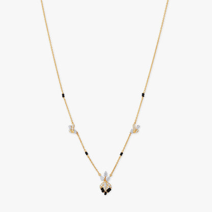 Delicate Bloom Diamond Mangalsutra in 18K Yellow Gold, 0.445 ct