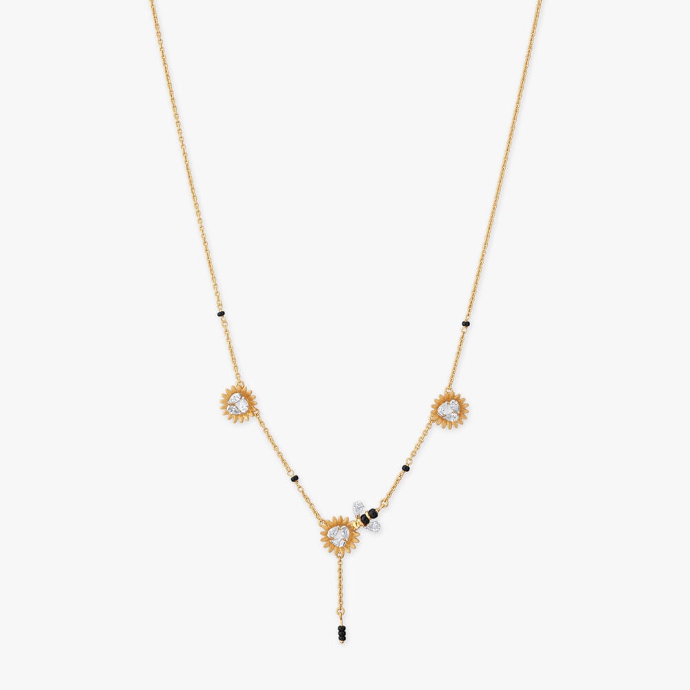 Eternal Blossom Diamond Mangalsutra in 18K Yellow Gold, 0.4 ct