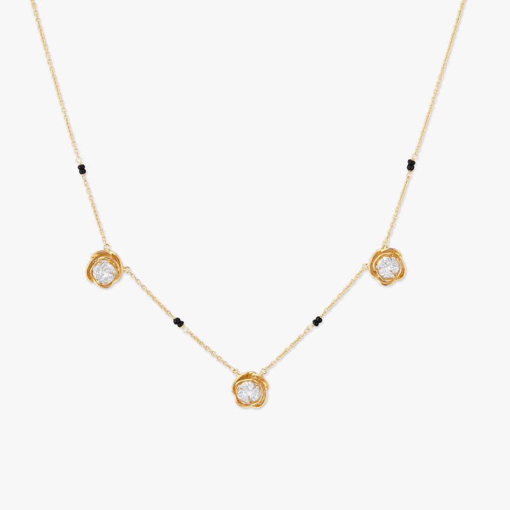 Trinity Spark Diamond Mangalsutra in 18K Yellow Gold, 0.365 ct