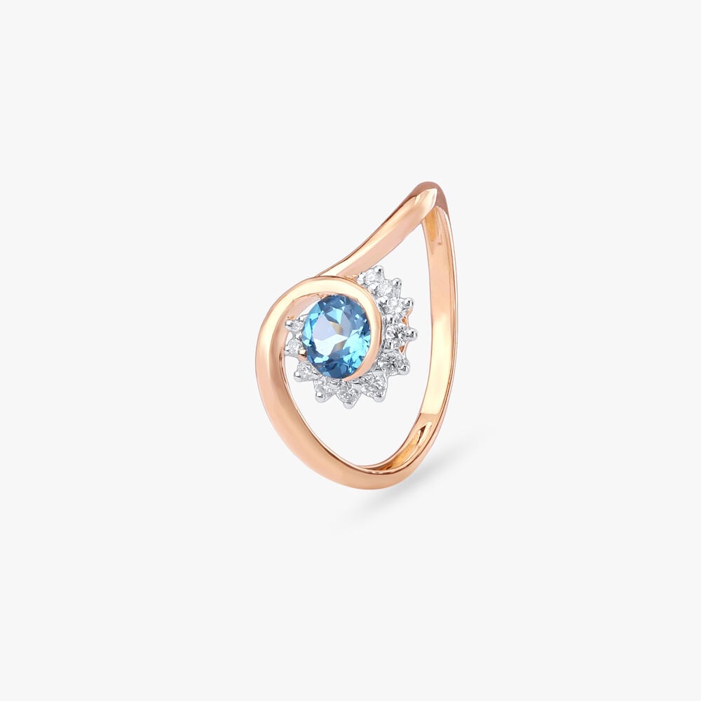 Celeste Bloom Diamond Ring in 18K Yellow Gold, 0.103 ct