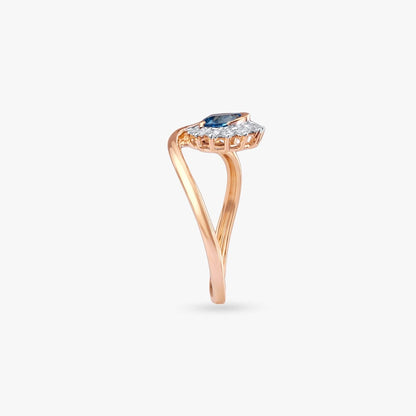 Celeste Bloom Diamond Ring in 18K Yellow Gold, 0.103 ct
