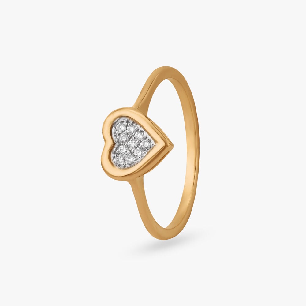 Endless Love Diamond Ring in 18K Yellow Gold, 0.063 ct