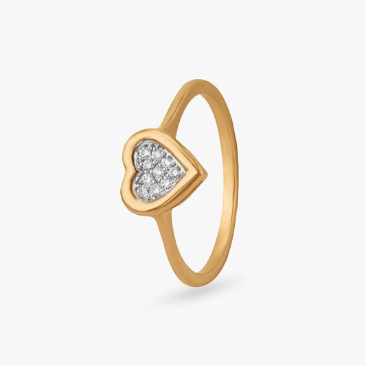 Endless Love Diamond Ring in 18K Yellow Gold, 0.063 ct