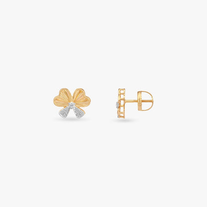 Spectrum Bloom Diamond Stud Earrings in 18K Yellow Gold, 0.09 ct