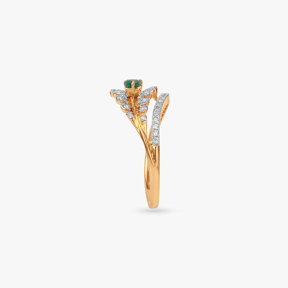Brilliance Burst Diamond Ring in 18K Yellow Gold, 0.315 ct