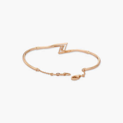 Thunderbolt Glow Diamond Bangle in 18K Yellow Gold, 0.1 ct