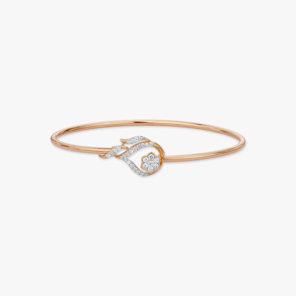 Radiant Petal Diamond Bangle in 18K Yellow Gold, 0.302 ct