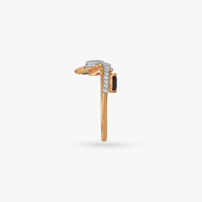 Aerial Poise Diamond Ring in 18K Yellow Gold, 0.245 ct
