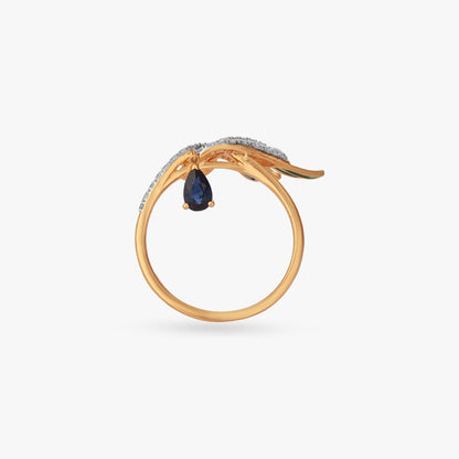 Aerial Poise Diamond Ring in 18K Yellow Gold, 0.245 ct