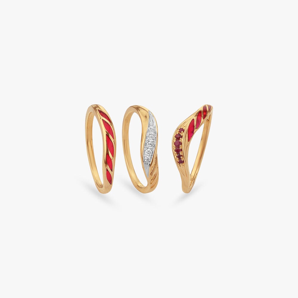 Stepping Stackable Diamond Ring in 18K Yellow Gold, 0.065 ct