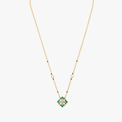 Petal Symphony Diamond Mangalsutra in 18K Yellow Gold, 0.16 ct