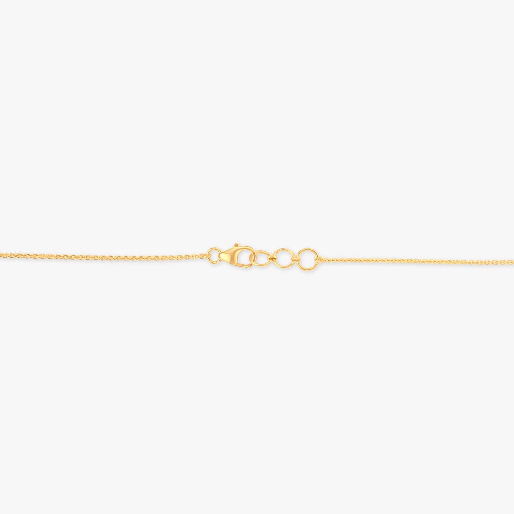 Sunray Enamel Diamond Mangalsutra in 18K Yellow Gold, 0.19 ct