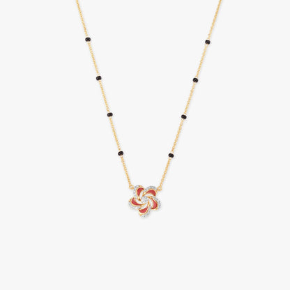 Scarlet Swirl Diamond Mangalsutra in 18K Yellow Gold, 0.17 ct