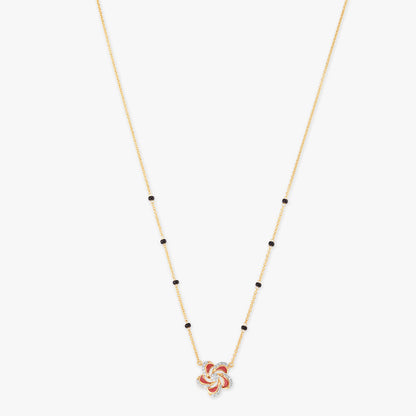 Scarlet Swirl Diamond Mangalsutra in 18K Yellow Gold, 0.17 ct