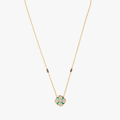 Petal Radiance Diamond Mangalsutra in 18K Yellow Gold, 0.25 ct