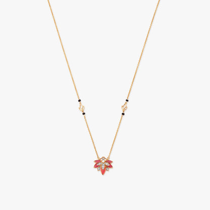 Scarlet Lotus Diamond Mangalsutra in 18K Yellow Gold, 0.09 ct