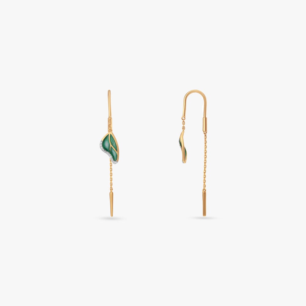 Flutter Joy Diamond Drop Earrings in 18K Yellow Gold, 0.073 ct