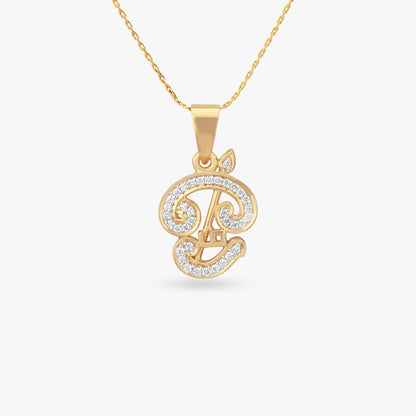 Divine Murugan Diamond Pendant in 18K Yellow Gold, 0.136 ct