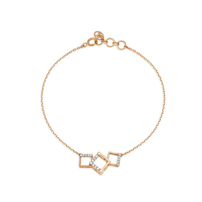 14KT Rose Gold Diamond Bracelet in 14K Rose Gold, 0.079 ct