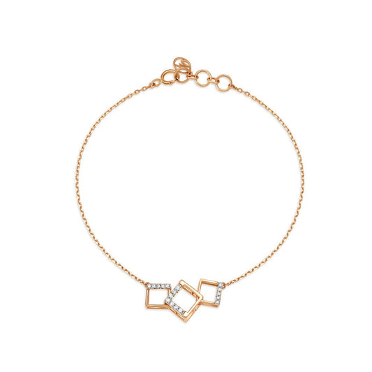 14KT Rose Gold Diamond Bracelet in 14K Rose Gold, 0.079 ct