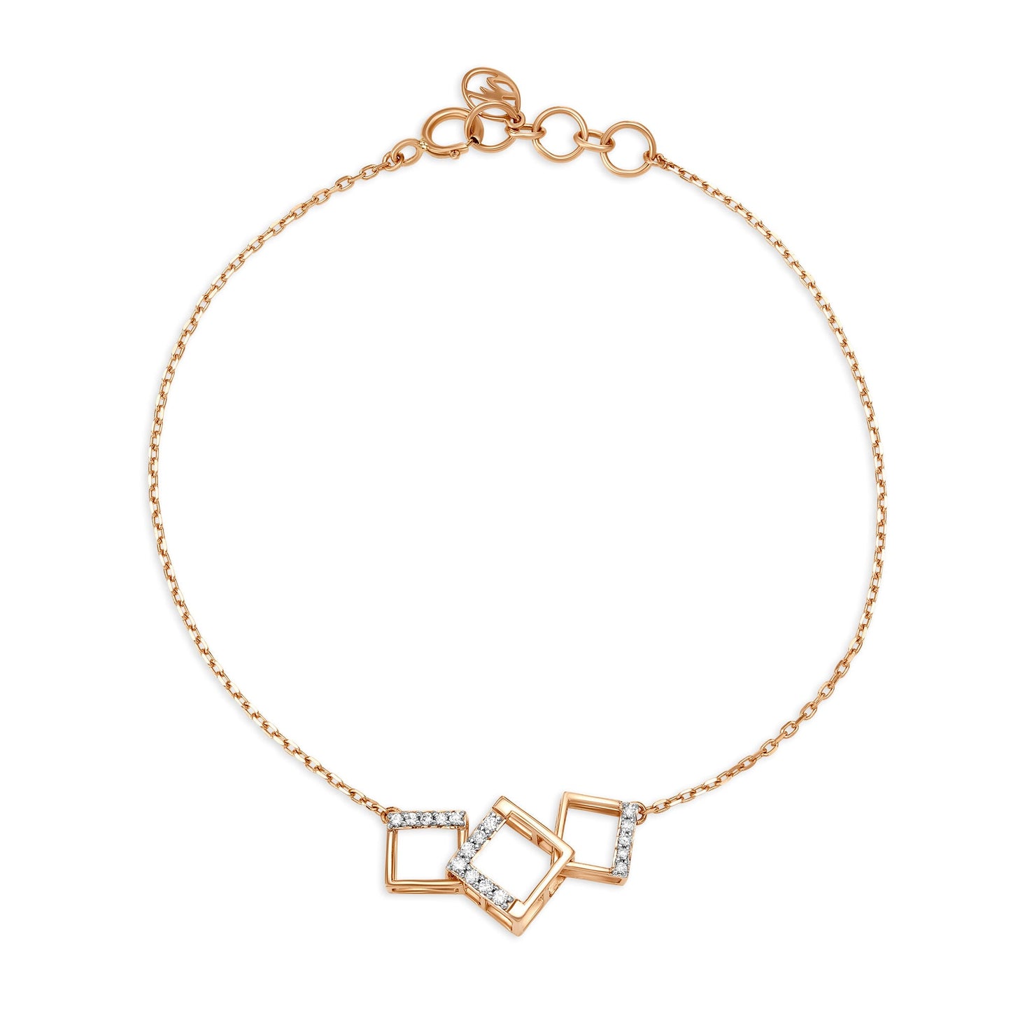 14KT Rose Gold Diamond Bracelet in 14K Rose Gold, 0.079 ct