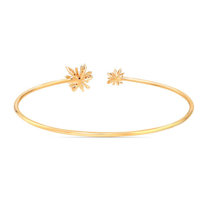 14kt Yellow Gold Blooming Diamond Bangle in 14K Yellow Gold, 0.16 ct