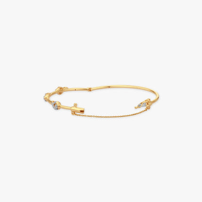 Sparkling Whispers Diamond Bangle in 14K Yellow Gold, 0.139 ct