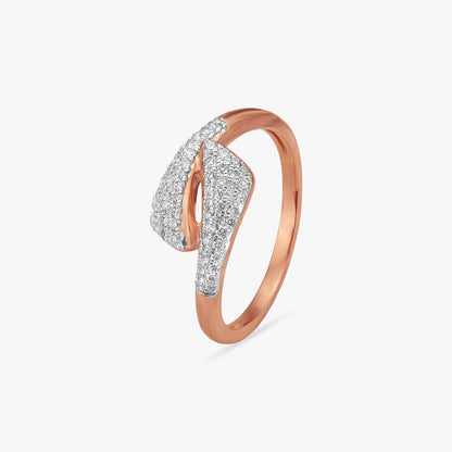 Abstract Embrace Diamond Ring in 14K Rose Gold, 0.285 ct