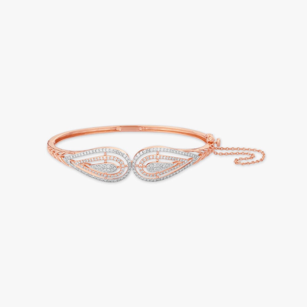 Luminous Drop Diamond Bangle in 14K Rose Gold, 0.87 ct