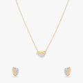 Sparkling Arc Diamond Necklace Set