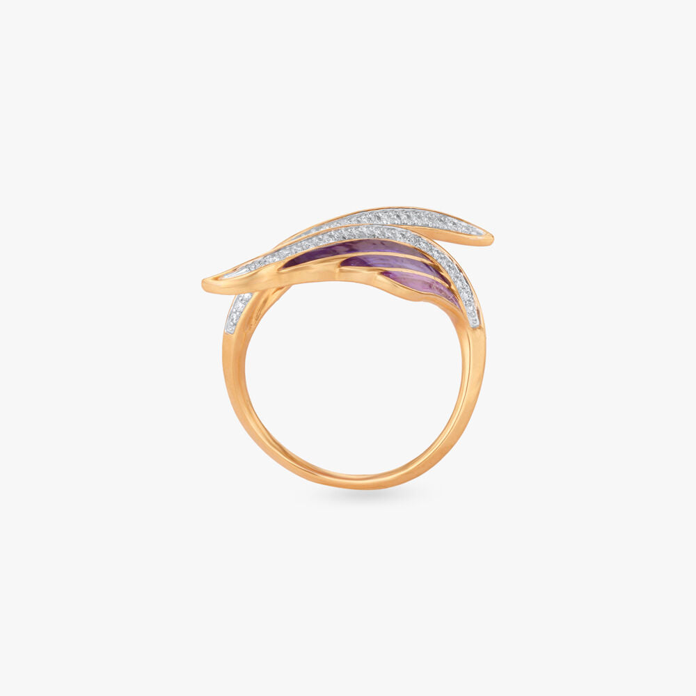 Chromatic Flight Diamond Ring in 14K Yellow Gold, 0.475 ct