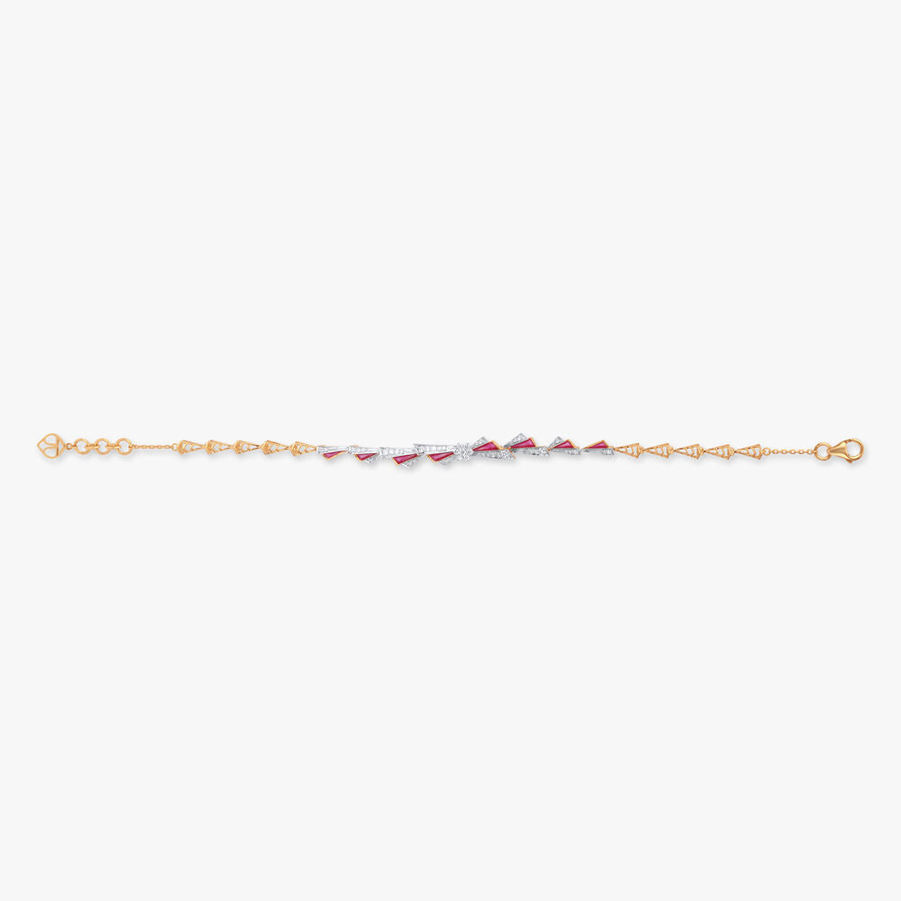 Glow Wings Diamond Bracelet in 14K Yellow Gold, 0.346 ct
