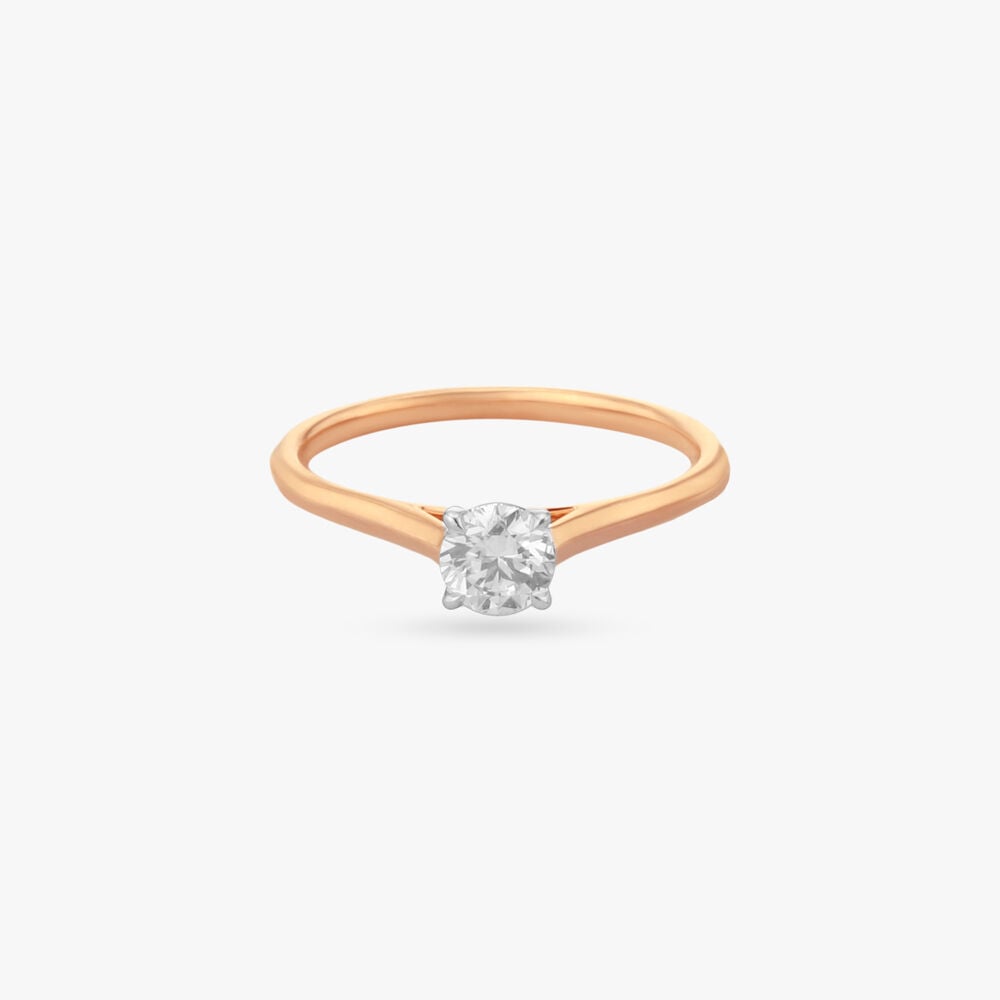 Forever Brilliance Solitaire Ring in 18K Rose Gold, 0.46 ct