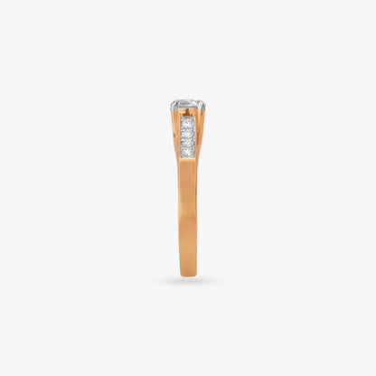 Sparkling Grace Solitaire Ring in 18K Yellow Gold, 0.59 ct