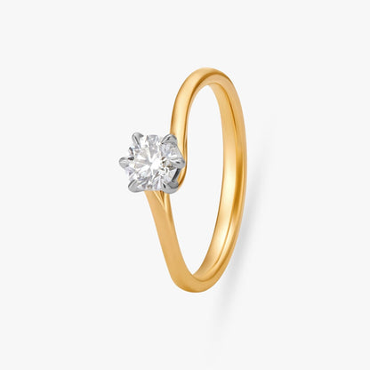Perpetual Chic Solitaire Ring in 18K Yellow Gold, 0.3 ct