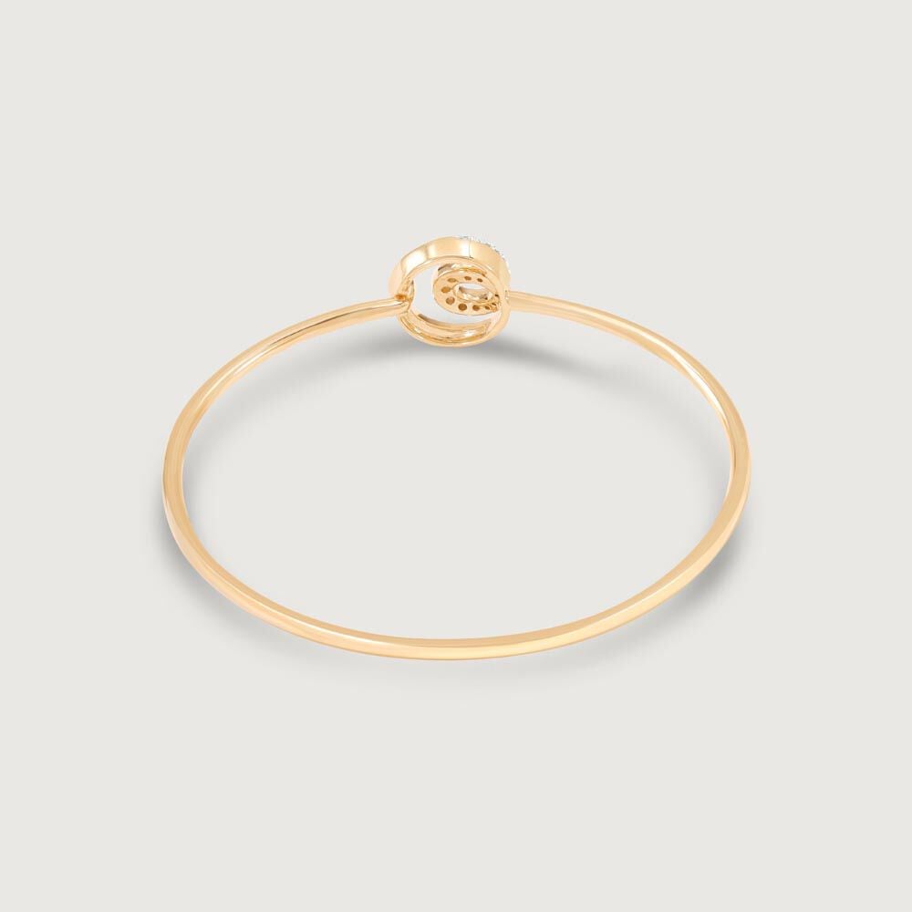 Chic Loop Diamond Bangle in 14K Yellow Gold, 0.189 ct