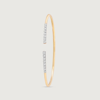Dazzle Drift Diamond Bangle in 14K Yellow Gold, 0.155 ct
